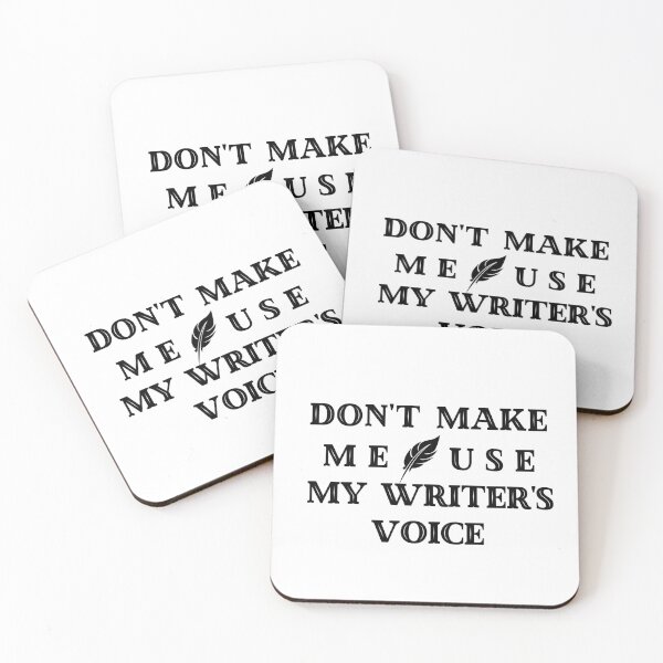 Item preview, Writer's Voice Joke Read Author Book Bookworm Literature Cute Funny Gift Sarcastic Happy Fun Introvert Awkward Geek Hipster Silly Inspirational Motivational Birthday Present designed and sold by EpsilonEridani.