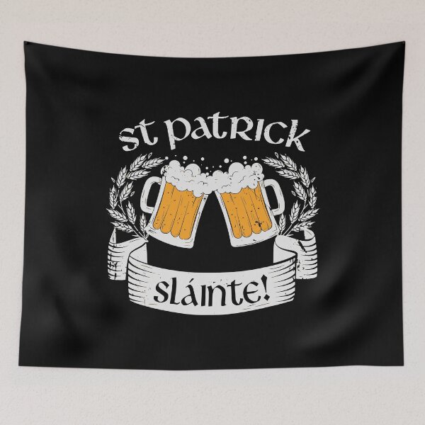 Item preview, Retro Saint Patricks Day Gaelic Irish Toast Slainte designed and sold by KiteOfWind.