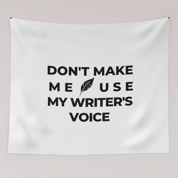 Item preview, Writer's Voice Warning Joke Read Author Book Bookworm Literature Cute Funny Gift Sarcastic Happy Fun Introvert Awkward Geek Hipster Silly Inspirational Motivational Birthday Present designed and sold by EpsilonEridani.