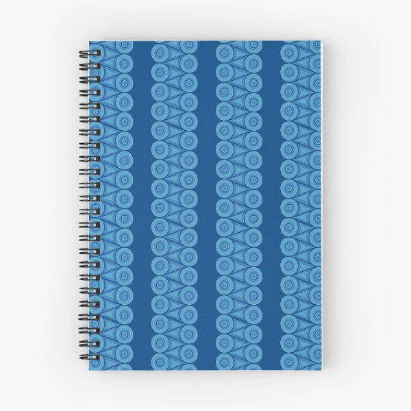 Item preview, Abstract close-up of Blue Octopus suckers seamless geometric stripes repeating pattern on deep blue background designed and sold by DoodleTrees.