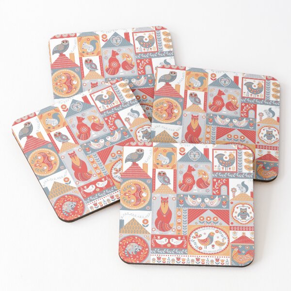 Item preview, Small fairy-tale houses with cute animals and birds. Ornaments and characters in the Scandinavian style. designed and sold by Skaska.