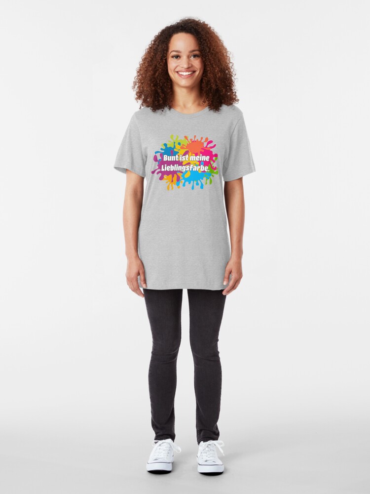 Alternate view of Bunt ist meine Lieblingsfarbe. Slim Fit T-Shirt