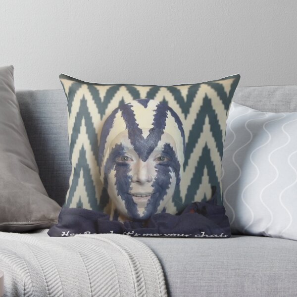 Hey beech it's me your chair Throw Pillow