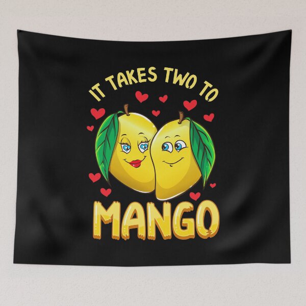 Item preview, It Takes Two To Mango Funny Fruit Tango Food Pun designed and sold by perfectpresents.