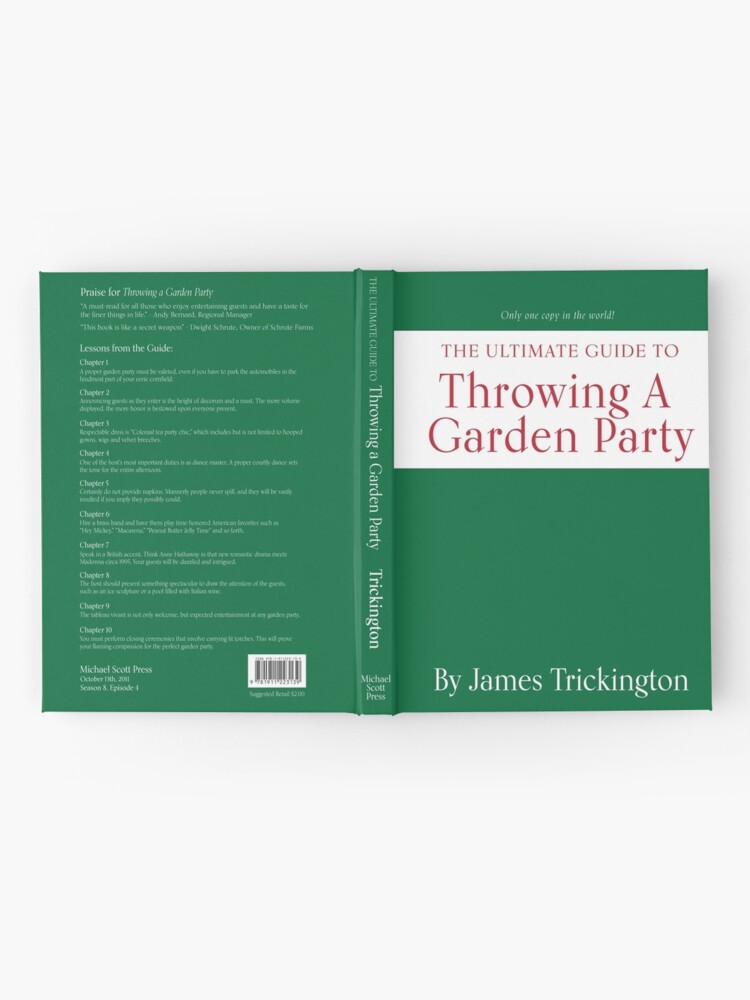 "The Office Throwing A Garden Party by James Trickington" Hardcover Journal for Sale by