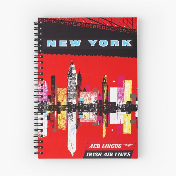 Item preview, Aer Lingus Irish Air Lines - New York Travel Advertisement designed and sold by vintagerepros.