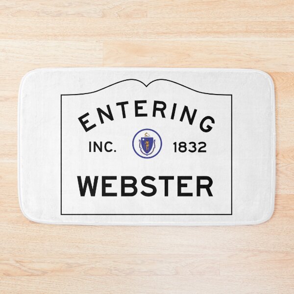 Item preview, Entering Webster Massachusetts - Commonwealth of Massachusetts Road Sign  designed and sold by NewNomads.