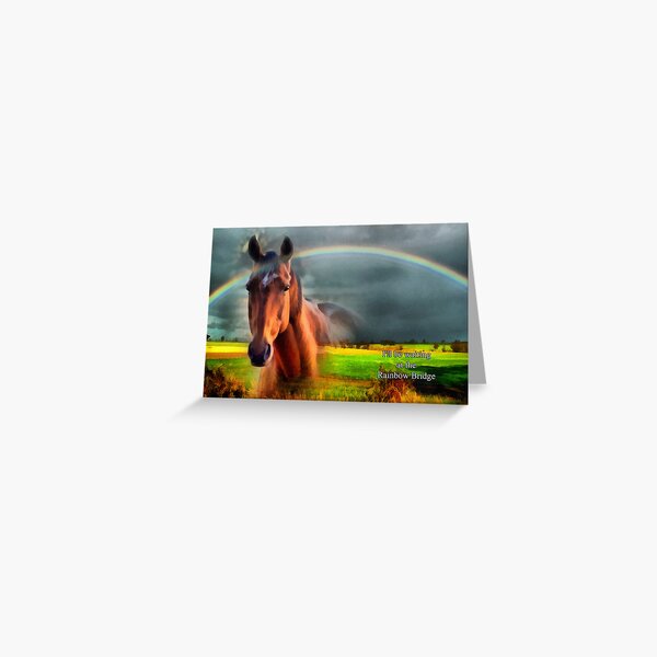 I'll Be Waiting At Rainbow Bridge # 2 Greeting Card