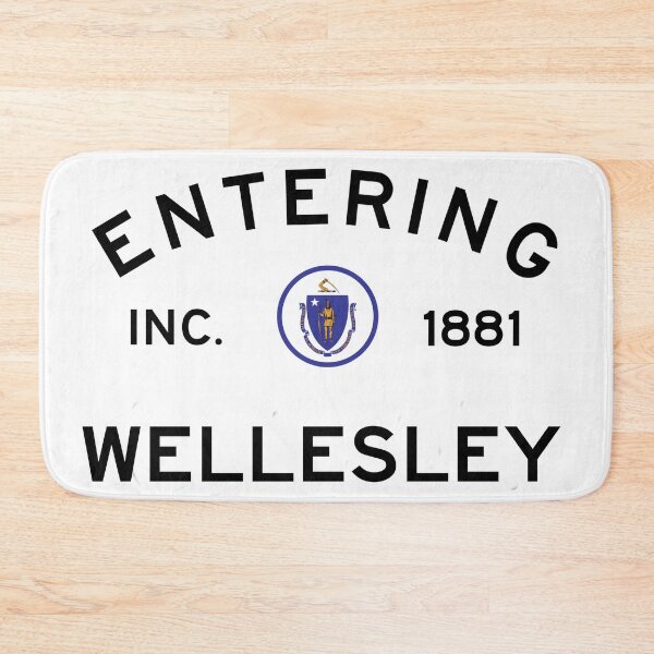 Item preview, Entering Wellesley - Commonwealth of Massachusetts Road Sign designed and sold by NewNomads.