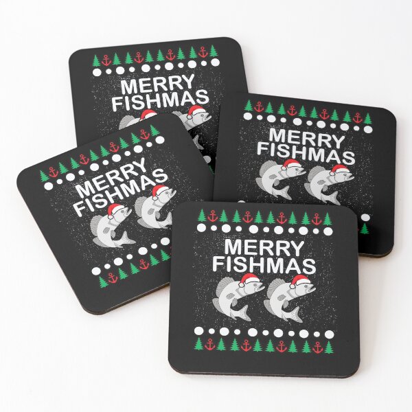Artikelvorschau, Merry fishmas Weihnachten Angler Fisch Geschenk entworfen und verkauft von redshirtz.