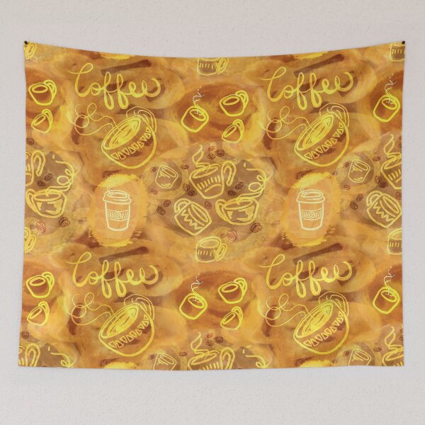 Item preview, Bright Morning | Seamless Coffee Pattern designed and sold by LinaToasty.