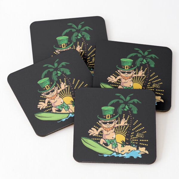 Item preview, Saint Patrick's Day Hawaiian Irishman Surfing Beach designed and sold by KiteOfWind.