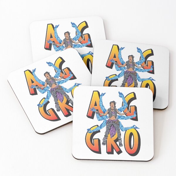 Amara The Siren Aggro Borderlands 3 The Tiger of Partali Aggressive Provoking Coasters (Set of 4)