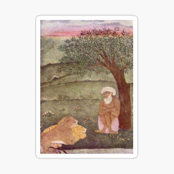 Dervish with a lion and a tiger Sticker