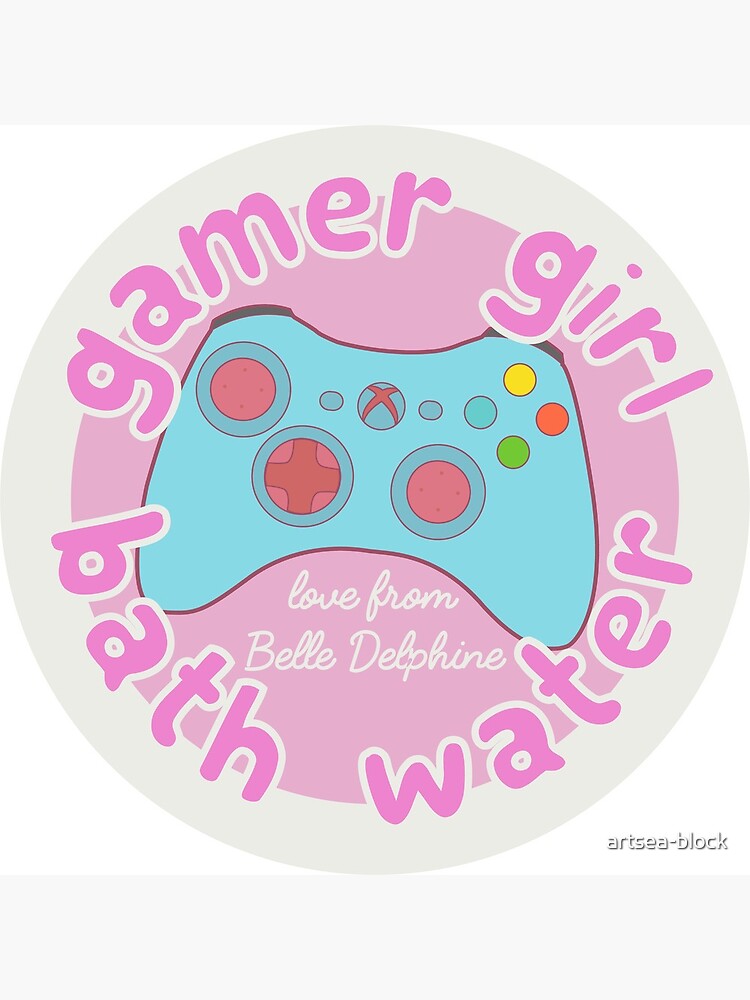 Gamer Girl Bath Water Poster By Artsea Block Redbubble