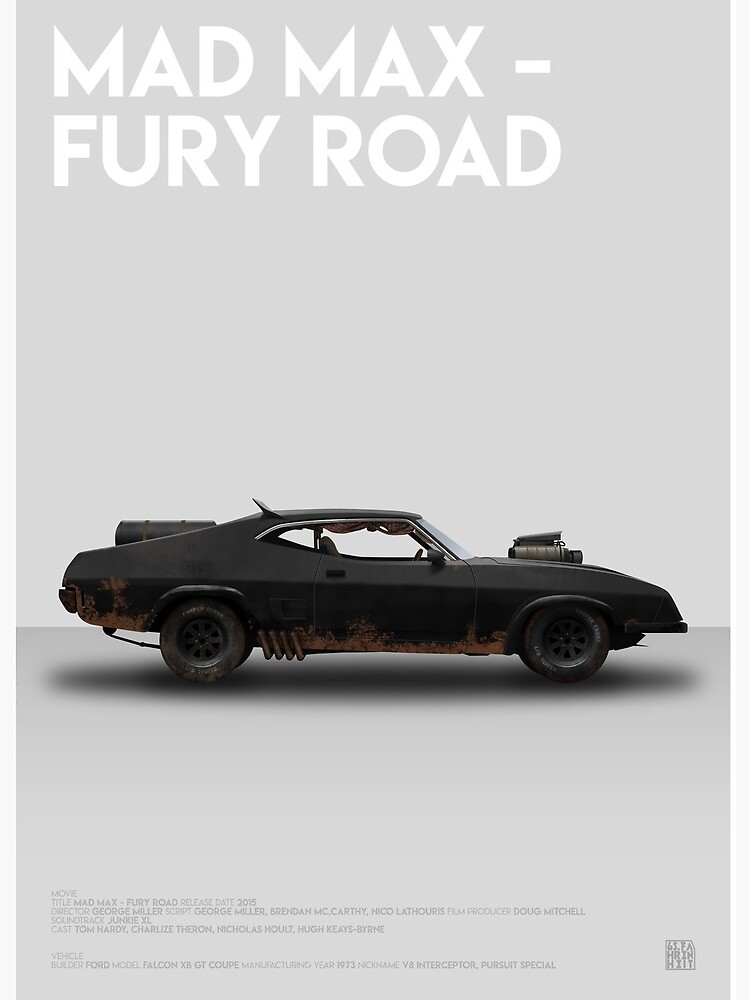 Max Fury Road Ford Falcon The Interceptor Movie Film Car Poster Galeriedruck Von 65fahrenheit Redbubble