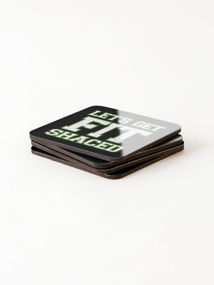 Thumbnail 4 of 5, Coasters (Set of 4), Lets Get Fit Shaced [Roufxis-Rb] designed and sold by RoufXis.