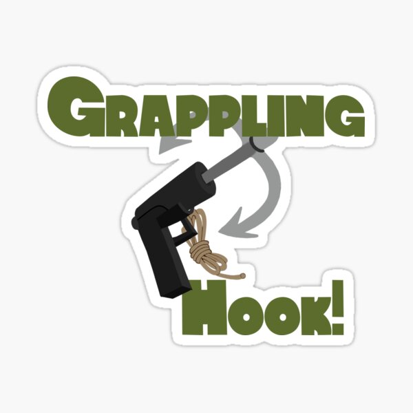 Grappling Hook! Sticker for Sale by ToriKaer