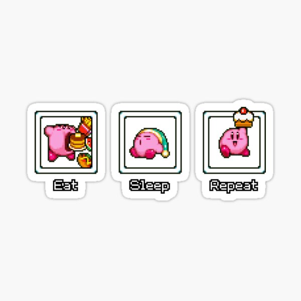 Manger. Sommeil. Répéter. Sticker