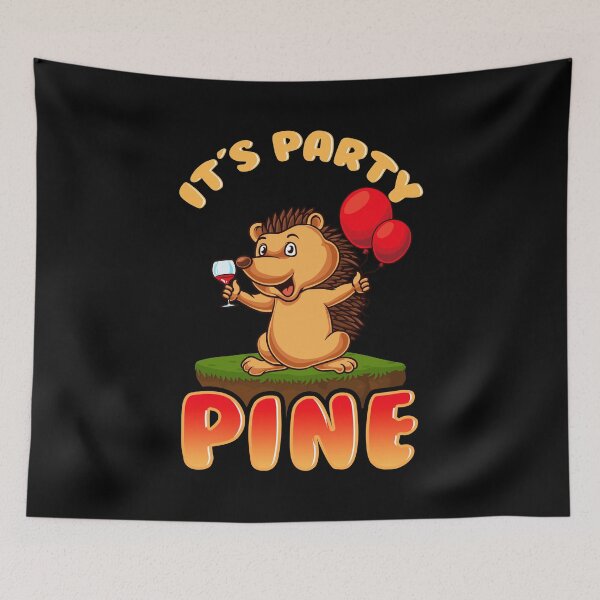Artikelvorschau, Es ist Party Pine Adorable Porcupine Drinking Pun entworfen und verkauft von perfectpresents.