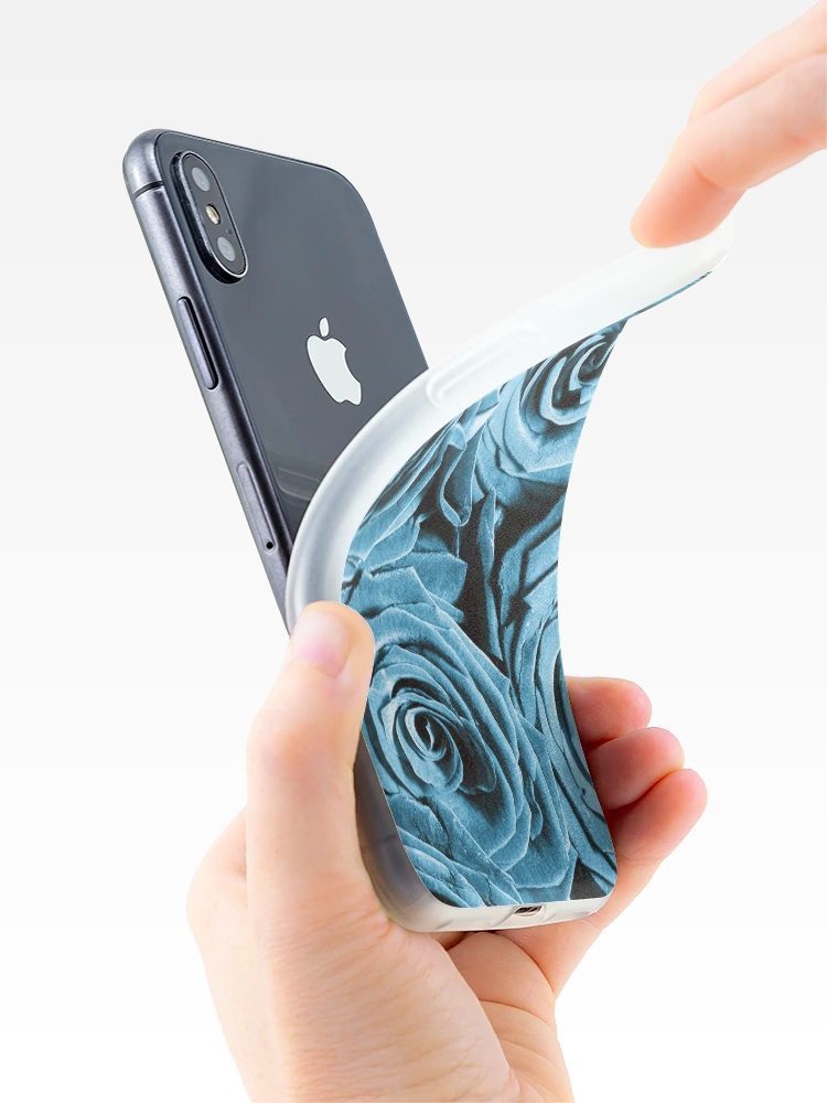 Thumbnail 4 of 5, iPhone Case, Blue Roses designed and sold by Anne Staub.