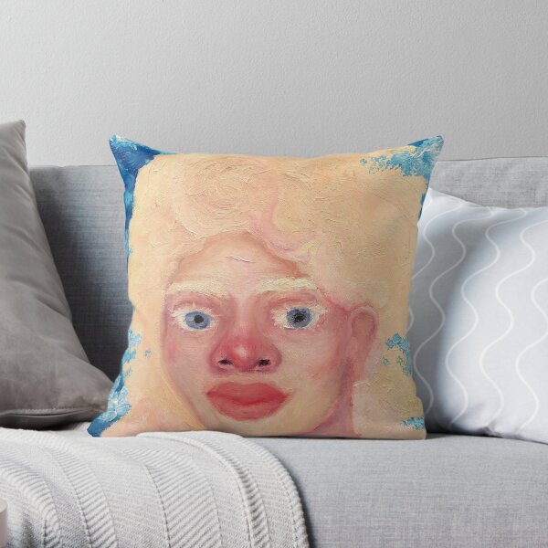 A portrait of the Nymph Nephele Throw Pillow