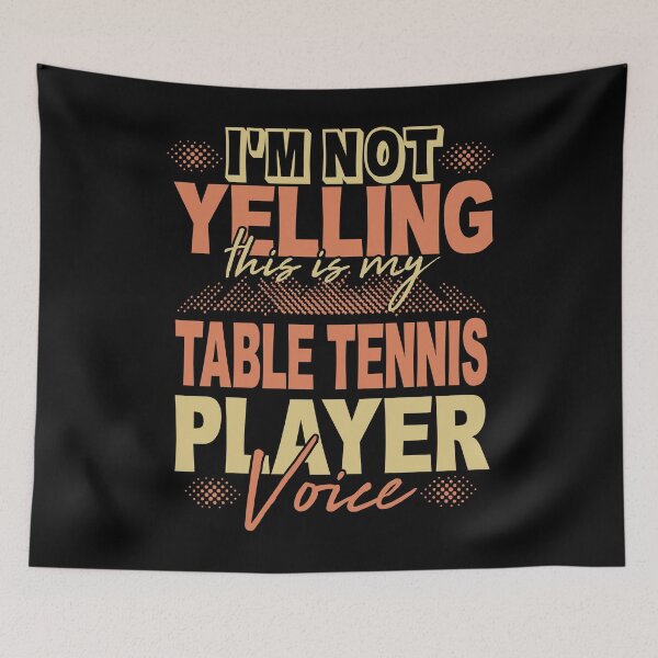 Item preview, Table tennis player saying sport hobby designed and sold by 1681830934131.