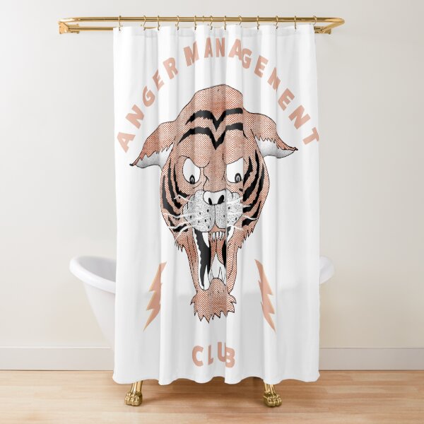 Anger Management Club Tiger Shower Curtain