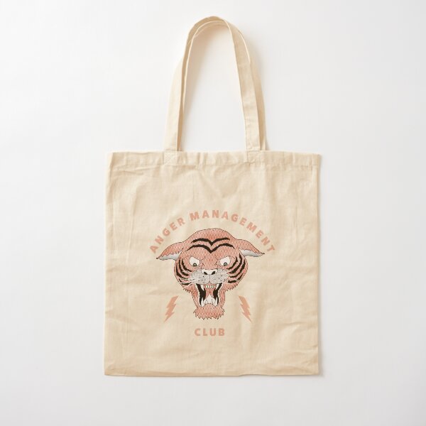 Anger Management Club Tiger Cotton Tote Bag