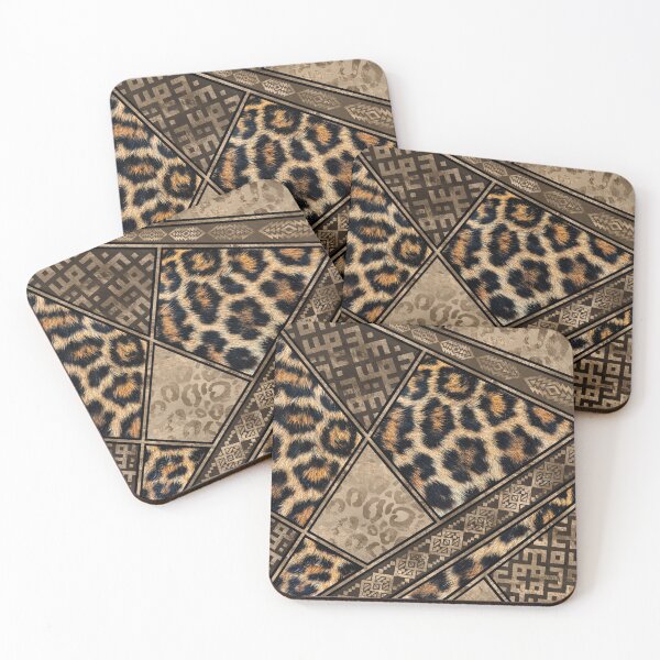 Item preview, Leopard Fur with Ethnic Ornaments #3 designed and sold by k9printart.