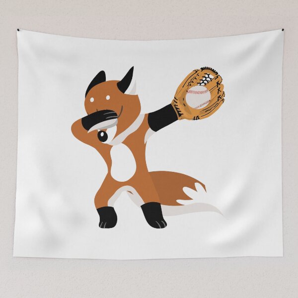 Item preview, Dabbing fox with baseball glove and baseball designed and sold by CBShirtStar.