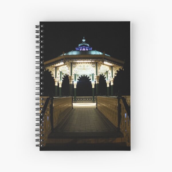 Brighton Bandstand at Night Spiral Notebook