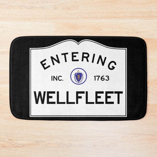 Artikelvorschau, Einfahrt nach Wellfleet - Verkehrsschild des Commonwealth of Massachusetts entworfen und verkauft von NewNomads.