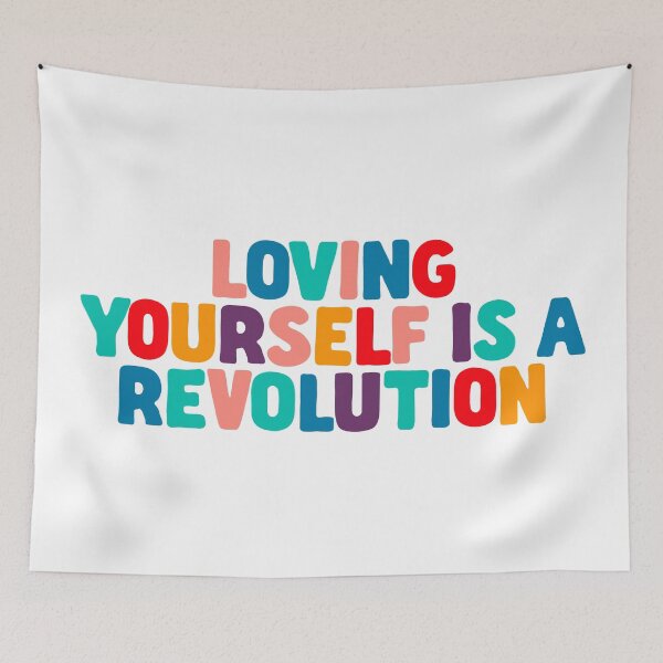 Item preview, Loving Yourself Is A Revolution Body Positivity Quote Inspiration designed and sold by Jenny Robson.