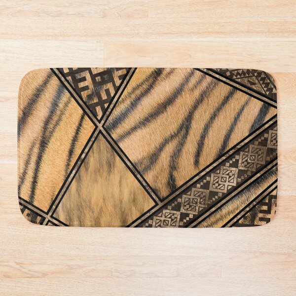 Item preview, Bengal Tiger Fur with Ethnic Ornaments #1 designed and sold by k9printart.