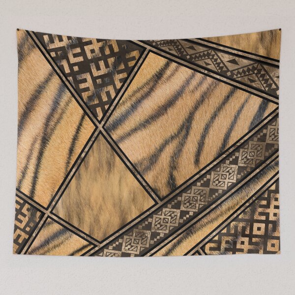 Item preview, Bengal Tiger Fur with Ethnic Ornaments #1 designed and sold by k9printart.