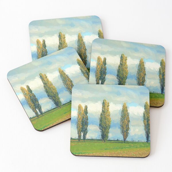 Item preview, Meadow Trees Landscape Painting Art designed and sold by livianasgifts.