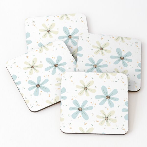 Item preview, dotty duck egg daisy floral design designed and sold by DebbieT68.