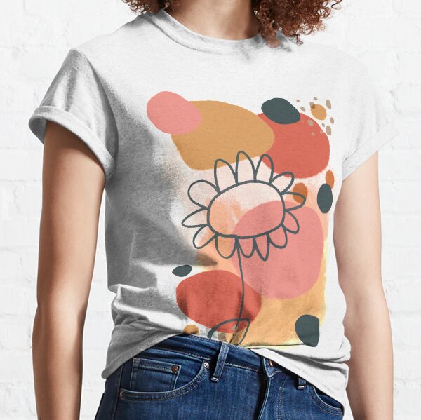 Abstract Flower Power digital Art Design Classic T-Shirt