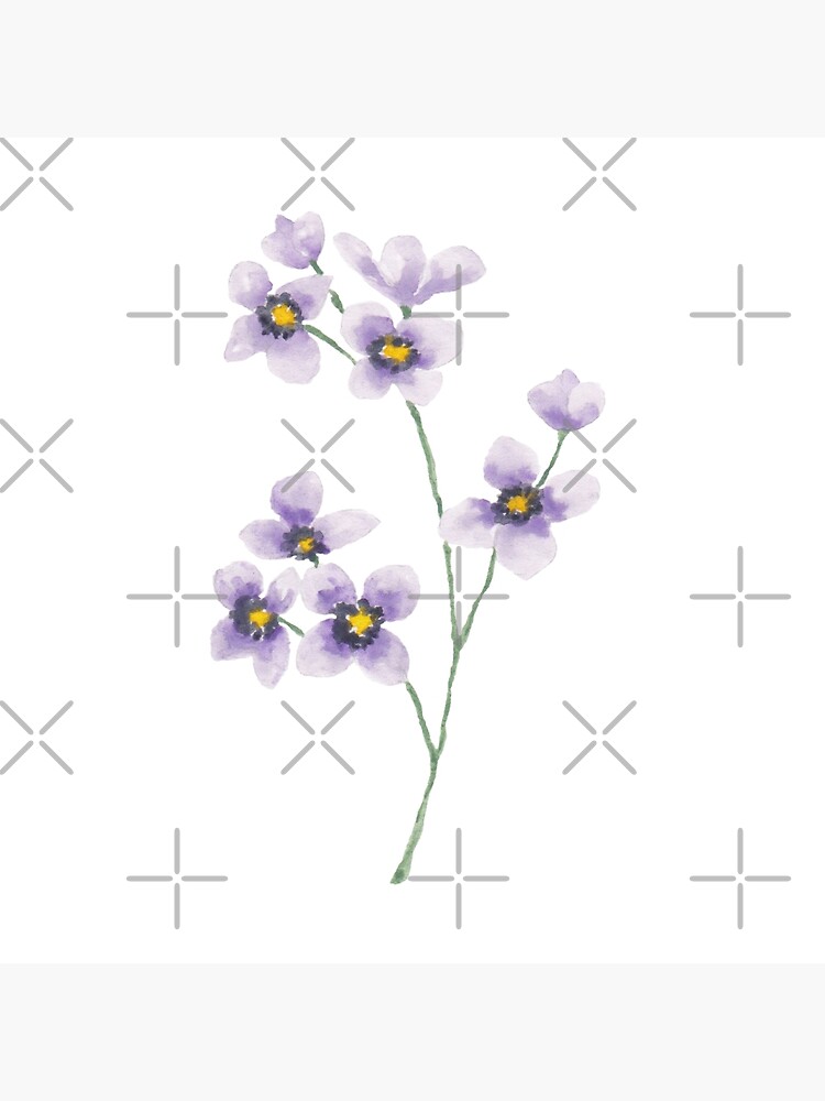 Tarjetas de felicitación «Flores de color lila pastel en acuarela púrpura»  de funnyBrand | Redbubble