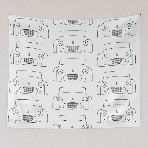 Item preview, Triumph TR2 classic British roadster sports car outline graphic (black) designed and sold by soitwouldseem.
