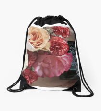 Flower Book Drawstring Bag
