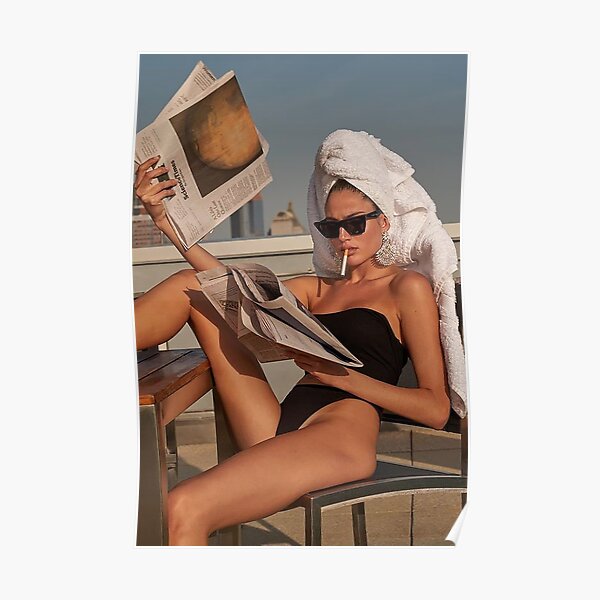 vintage beach babe Poster