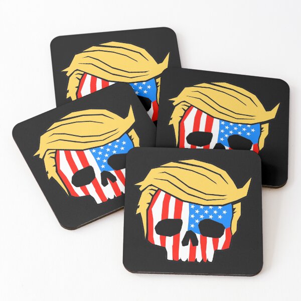 Trump Skull US Flag 2020 Coasters (Set of 4)