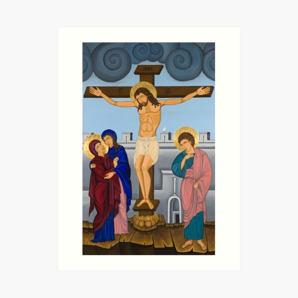 The Crucifixion Byzantine Art Art Print