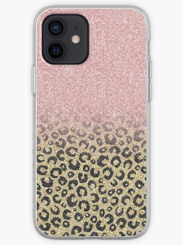 Elegant Rose Gold Glitter Black Leopard Print Iphone Case Cover By Ndesigntrend Redbubble