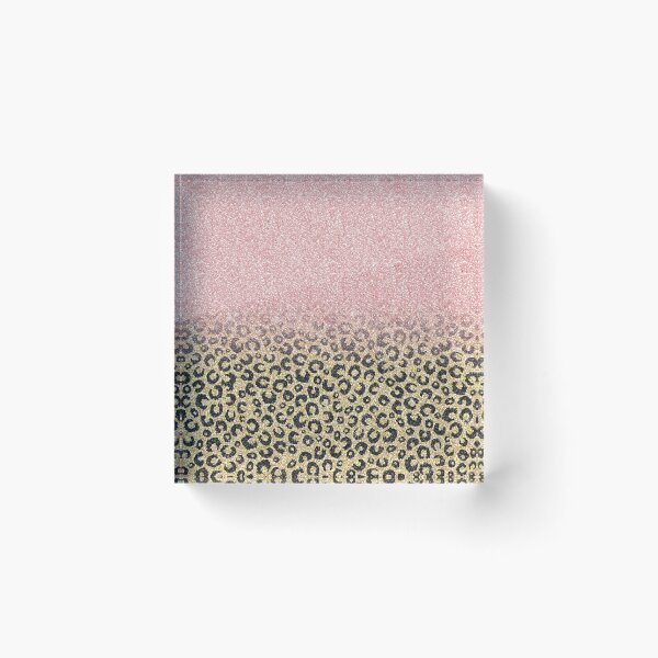 Item preview, Elegant Rose Gold Glitter Black Leopard Print designed and sold by NdesignTrend.