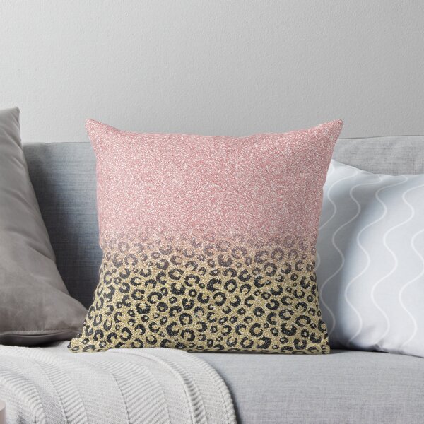Item preview, Elegant Rose Gold Glitter Black Leopard Print designed and sold by NdesignTrend.