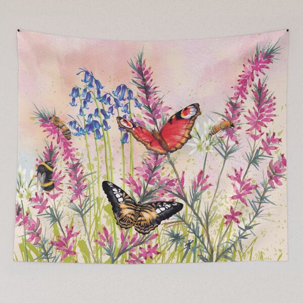 Item preview, Wild meadow bathed in pink light designed and sold by AmandaDilworth.