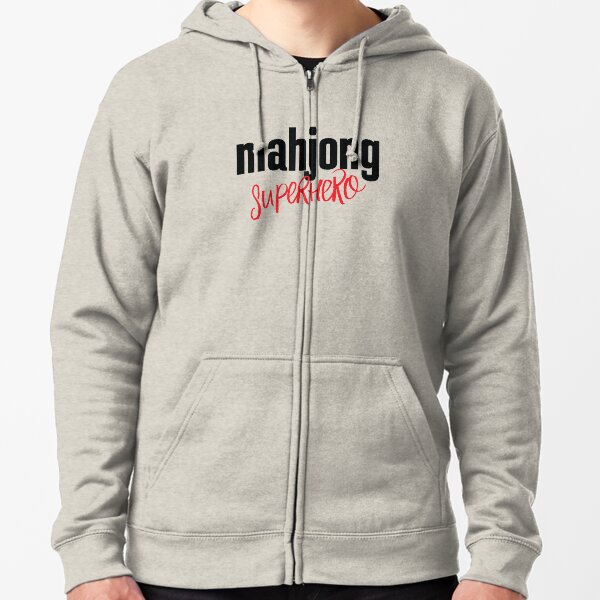 Mahjong Superhero Zipped Hoodie